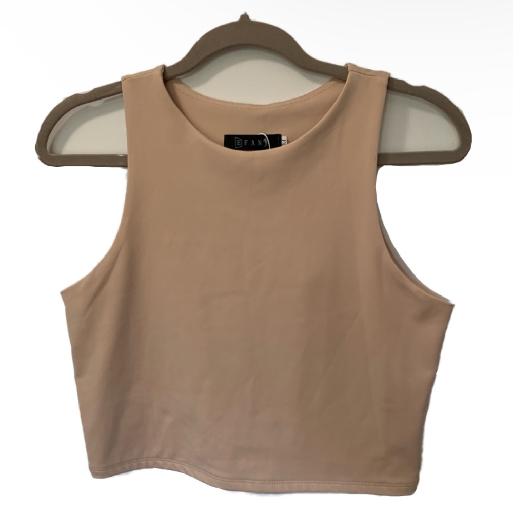 Efan Nude Cropped Tank Top